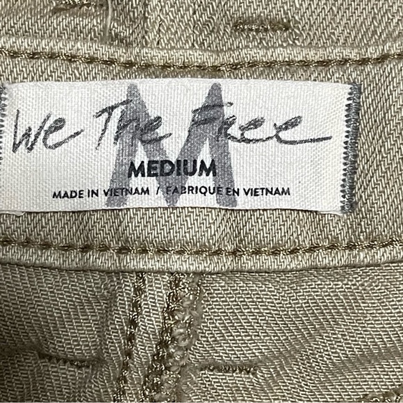 Free People see you sometime cutoff pleated beige high waisted shorts M - Picture 12 of 12